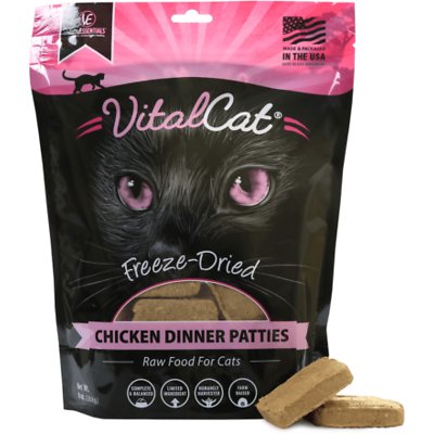 VITAL ESSENTIALS Chicken Mini Patties Freeze-Dried Grain-Free Cat Food