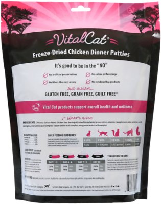VITAL ESSENTIALS Chicken Mini Patties Freeze-Dried Grain-Free Cat Food