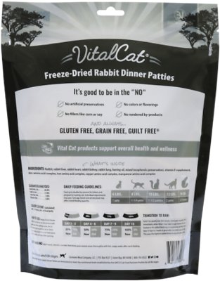 Vital Essentials Rabbit Mini Patties Grain Free Limited Ingredient Freeze-Dried Cat Food