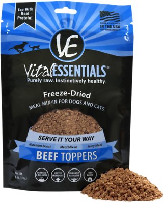 VITAL ESSENTIALS Beef Freeze-Dried Grain-Free Meal Boost Topper