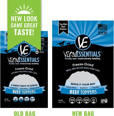 VITAL ESSENTIALS Beef Freeze-Dried Grain-Free Meal Boost Topper