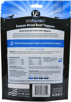 VITAL ESSENTIALS Beef Freeze-Dried Grain-Free Meal Boost Topper