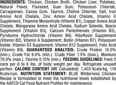 Blue Buffalo Wilderness Chicken Grain-Free Canned Cat Food