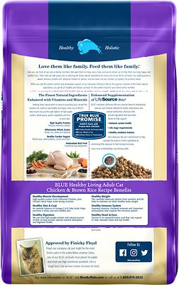 Blue Buffalo Healthy Living Chicken & Brown Rice Recipe Adult Dry Cat Food
