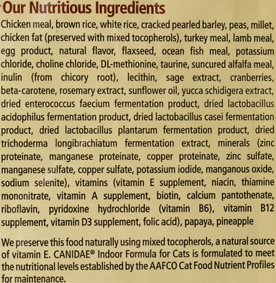 CANIDAE All Life Stages Indoor Adult Cat Dry Food Turkey, Lamb & Fish Formula
