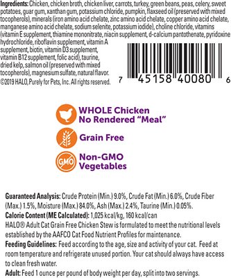 HALO Chicken Stew Grain-Free Adult Canned Food