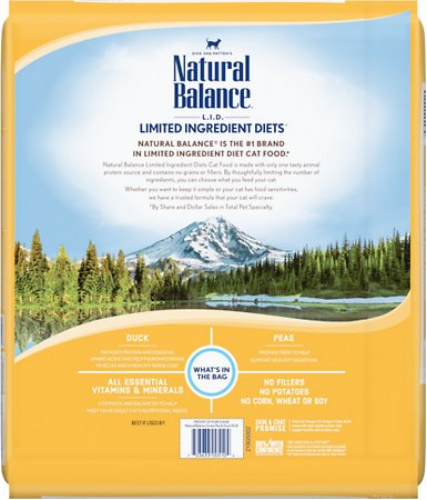 Natural Balance L.I.D. Limited Ingredient Diets Green Pea & Duck Formula Grain-Free Dry Cat Food