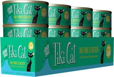 Tiki Cat Hookena Luau Ahi Tuna & Chicken in Chicken Consomme Grain-Free Canned Cat Food