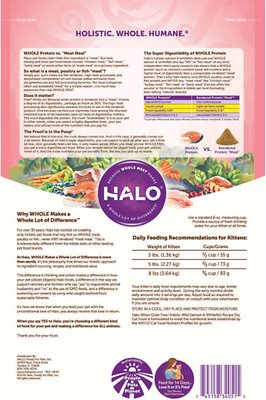 Halo Holistic Wild Salmon & Whitefish Recipe Adult Dry Cat Food