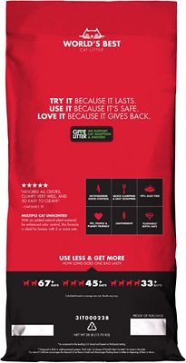 World's Best Multi-Cat Unscented Clumping Corn Cat Litter