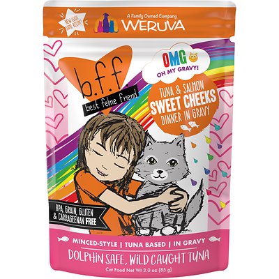 WERUVA B.F.F. Omg! Tuna & Salmon Sweet Cheeks Dinner in Gravy Pouches