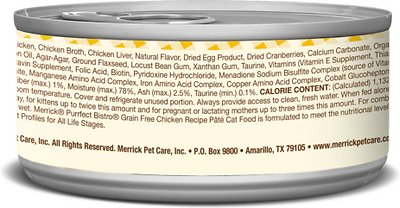 Merrick Purrfect Bistro Grain-Free Chicken Pate Canned Cat Food