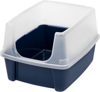 IRIS Open Top Litter Box with Shield