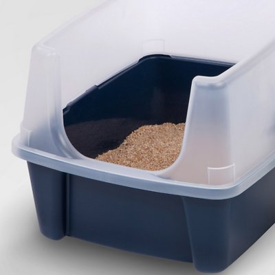 IRIS Open Top Litter Box with Shield