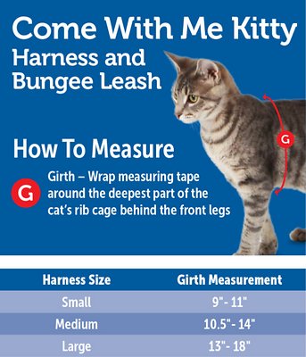 PetSafe Come With Me Kitty Nylon Cat Harness & Bungee Leash
