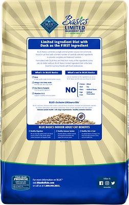 Blue Buffalo Basics Limited Ingredient Grain-Free Formula Duck & Potato Indoor Adult Dry Cat Food