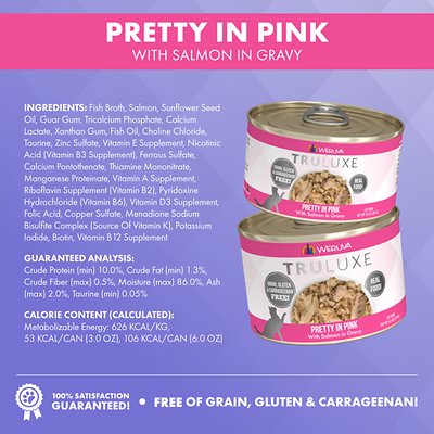 WERUVA TruLuxe Pretty in Pink with Salmon in Gravy Grain-Free Canned Cat Food