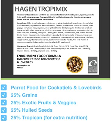 Hari Tropimix Enrichment Cockatiel & Lovebird Food