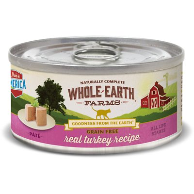 Whole Earth Farms Grain-Free Real Turkey Pate Recipe Canned Food