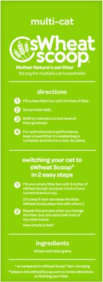 sWheat Scoop Multi-Cat Unscented Clumping Wheat Cat Litter