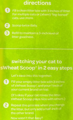sWheat Scoop Multi-Cat Unscented Clumping Wheat Cat Litter