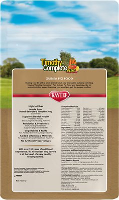 Kaytee Timothy Complete Plus Fruits & Veggies Guinea Pig Food