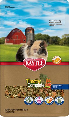 Kaytee Timothy Complete Plus Fruits & Veggies Guinea Pig Food