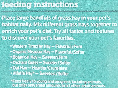 Oxbow Organic Meadow Hay Small Animal Food