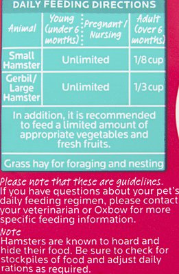 Oxbow Essentials Healthy Handfuls Gerbil & Hamster Food