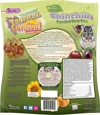Brown's Tropical Carnival Natural Fortified Daily Diet Chinchilla Food