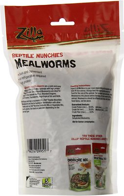 Zilla Reptile Munchies Mealworms Lizard Food