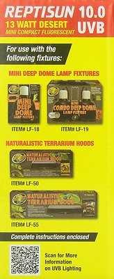 Zoo Med ReptiSun 10.0 UVB Compact Fluorescent Mini Reptile Lamp