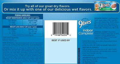 9 Lives Indoor Complete with Chicken & Salmon Flavor Dry Food