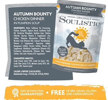 Soulistic Originals Autumn Bounty Chicken Dinner in Pumpkin Soup Pouches