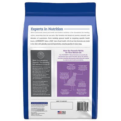 Authority Chicken & Rice Formula Mature Dry Cat Food