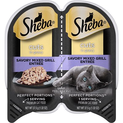 SHEBA Perfect Portions Cuts in Gravy Savory Mixed Grill Entree