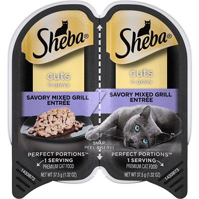 SHEBA Perfect Portions Cuts in Gravy Savory Mixed Grill Entree