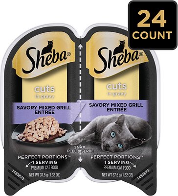 SHEBA Perfect Portions Cuts in Gravy Savory Mixed Grill Entree