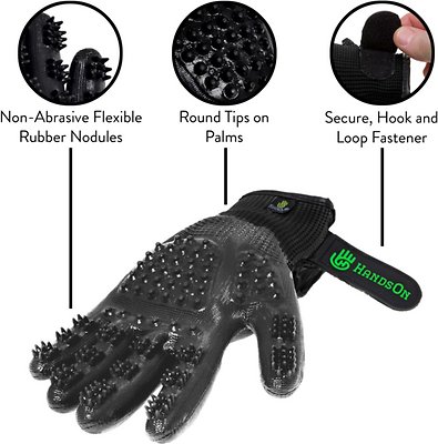 HandsOn All-In-One Pet Bathing & Grooming Gloves