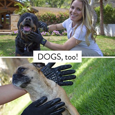 HandsOn All-In-One Pet Bathing & Grooming Gloves