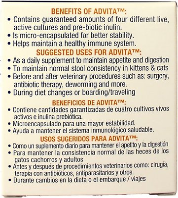 VetOne Advita Probiotic Nutritional Cat Supplement, 30 count