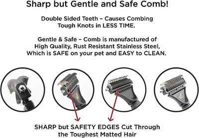 Hertzko Double Sided Dog & Cat Dematting Comb