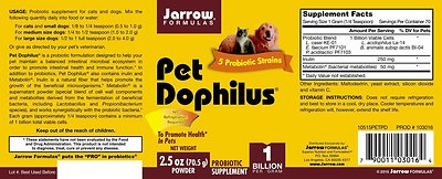 Jarrow Formulas Pet Dophilus Powder for Dogs & Cats