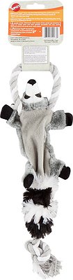 Ethical Pet Mini Skinneeez Tugs Raccoon Stuffing-Free Squeaky Plush Dog Toy