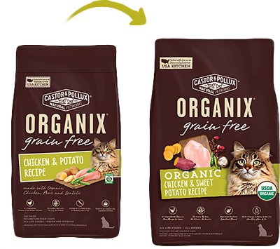 CASTOR & POLLUX Grain-Free Organic Chicken & Sweet Potato Recipe