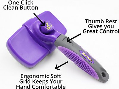 Hertzko Self-Cleaning Dog & Cat Slicker Brush