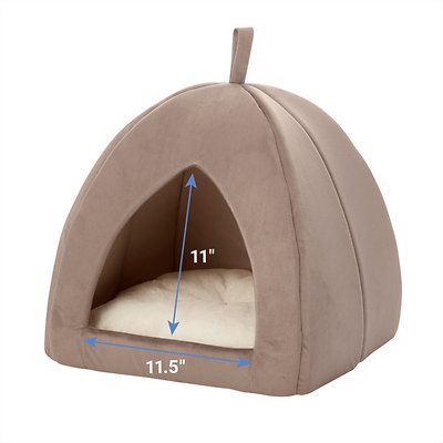 Frisco Tent Covered Cat & Dog Bed, Sandy Beige