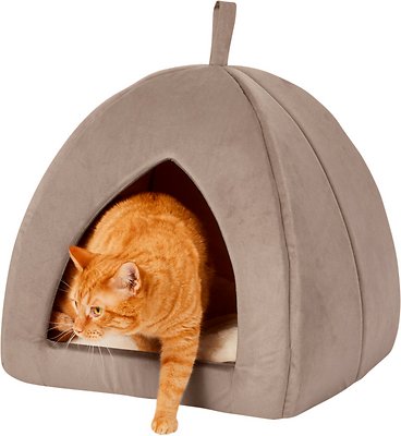 Frisco Tent Covered Cat & Dog Bed, Sandy Beige