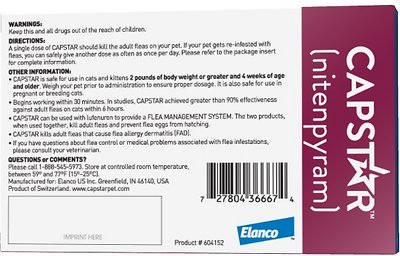 Capstar Flea Oral Treatment For Cats