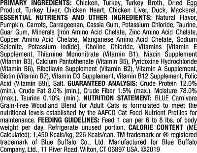 Blue Buffalo Carnivora Woodland Blend Grain-Free Adult Wet Cat Food